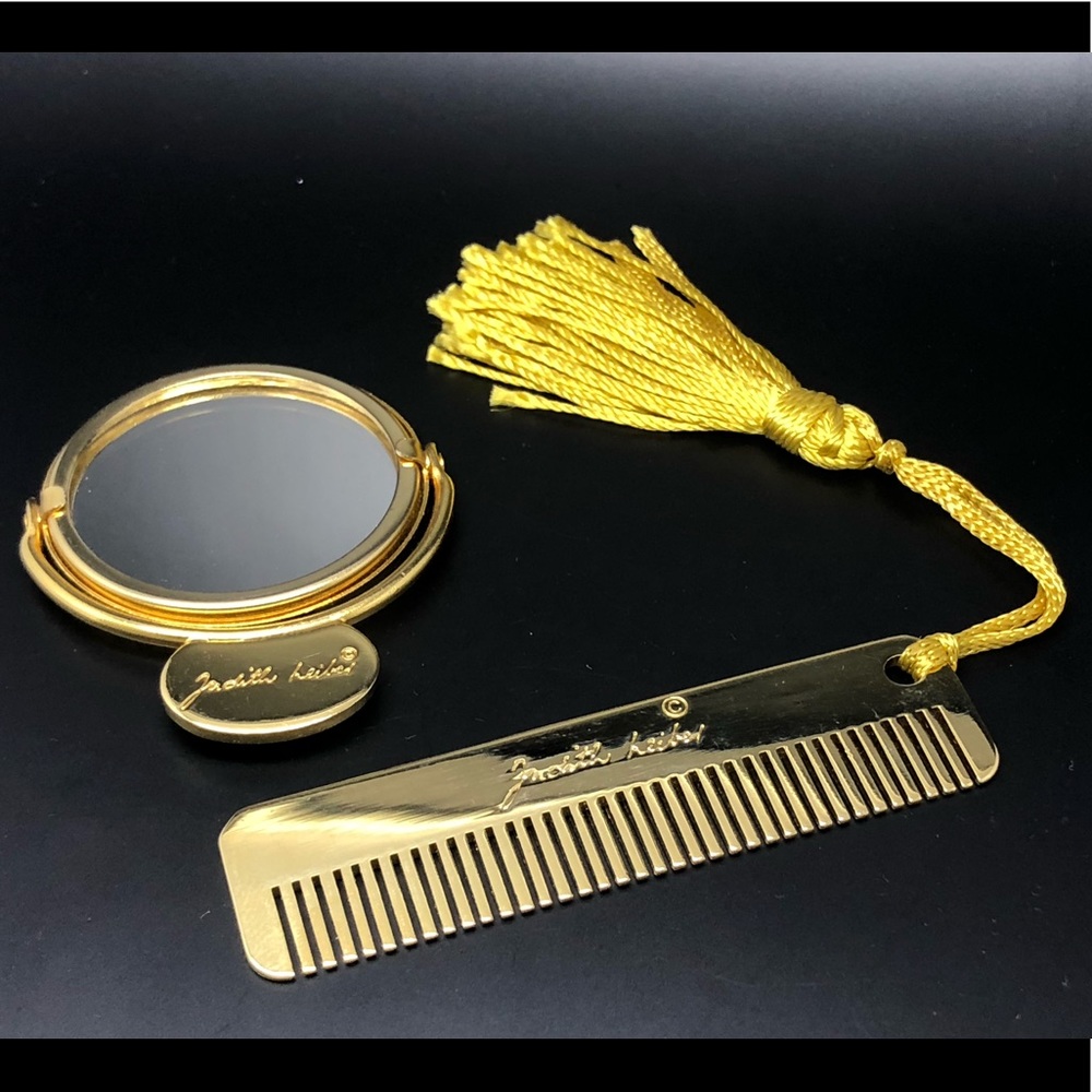 Judith Leiber Vintage Mirror Tassel End Comb